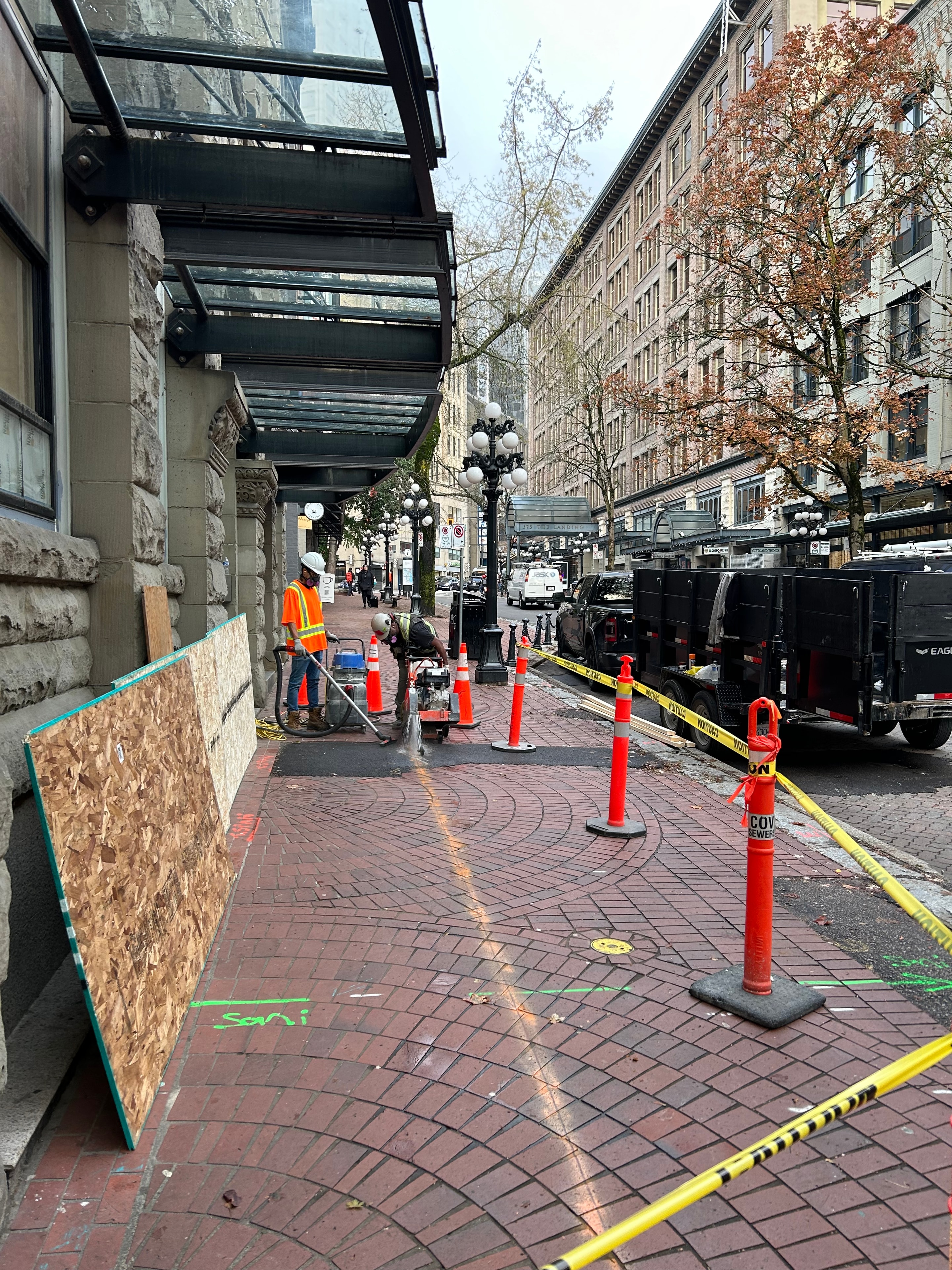 Professional demolition contractor on site